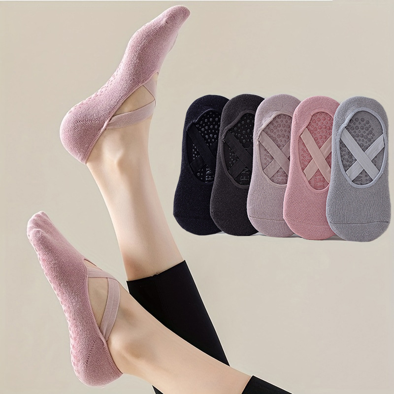 Pilates Ankle Strap - Женские 5 пар однотонных носков для