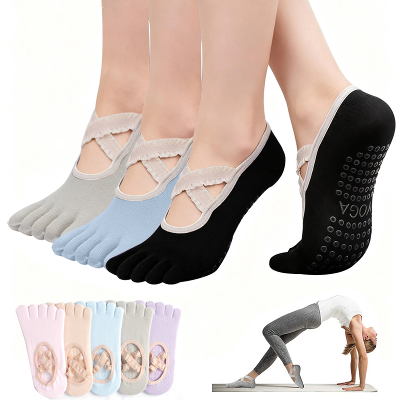 Pilates Yoga Grip Socks - Женские нескользящие носки для пилатеса с