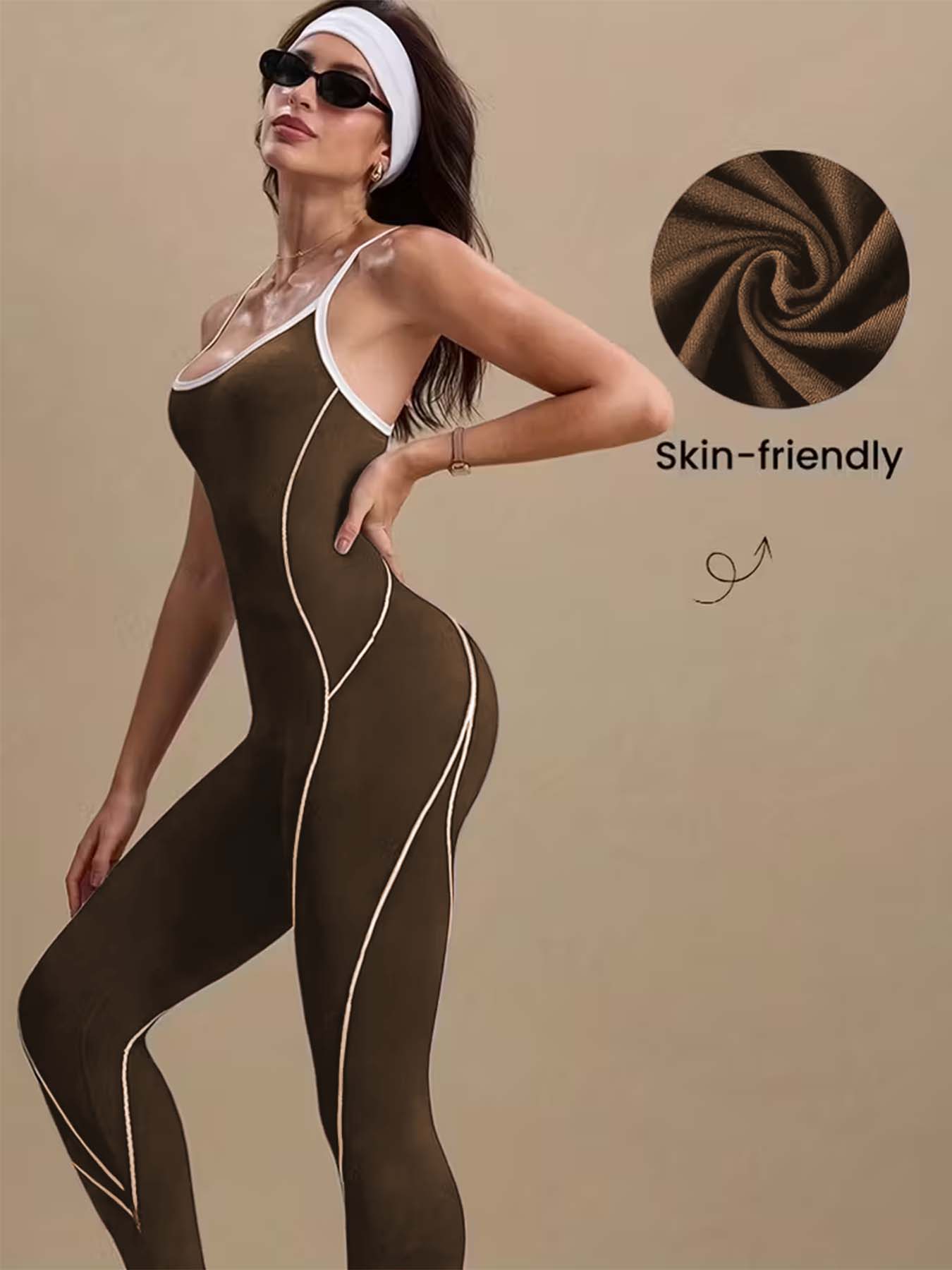 Женский коричневый комбинезон  – обзор и цена Pilates Ankle Strap
