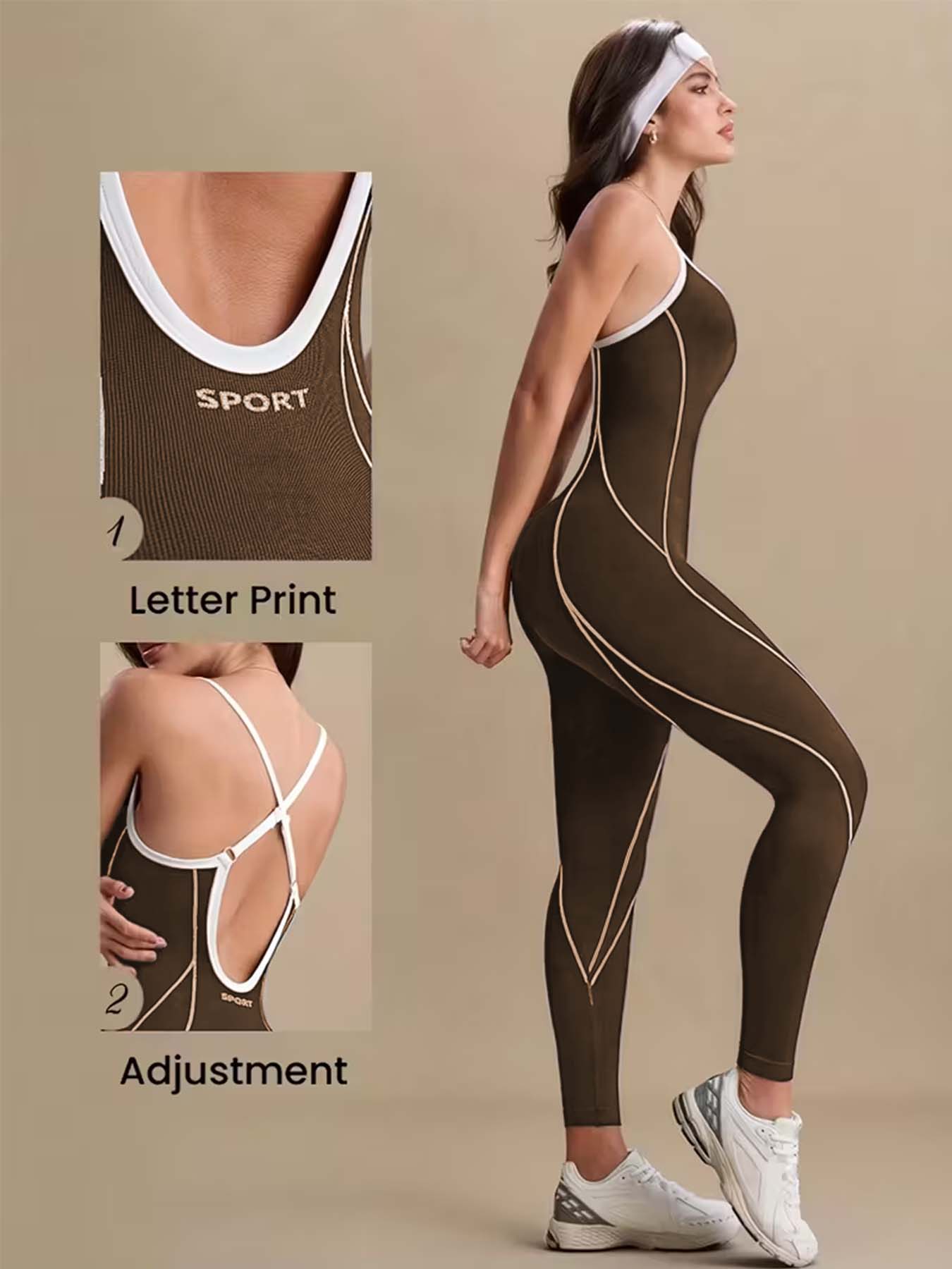 Женский коричневый комбинезон  – обзор и цена Pilates Ankle Strap