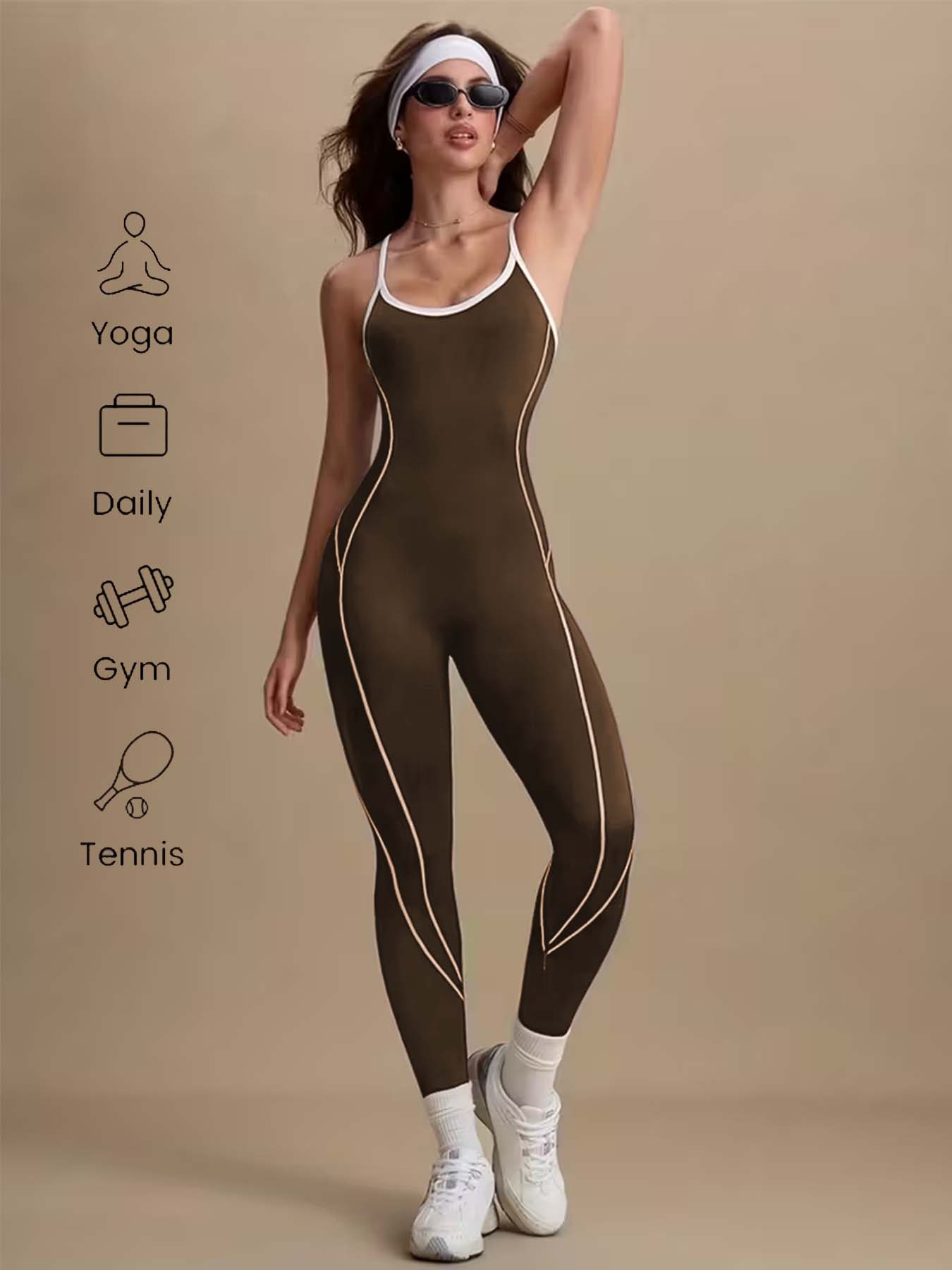 Женский коричневый комбинезон  – обзор и цена Pilates Ankle Strap